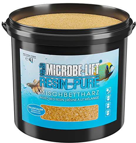 Mischbettharz Aquarium – ARKA Resin-Pure 4 L – Vollentsalzer für Osmoseanlagen – entfernt 100 % TDS, Silikat & Nitrat – für kristallklares Wasser – Ionenaustauscher für Resinfilter