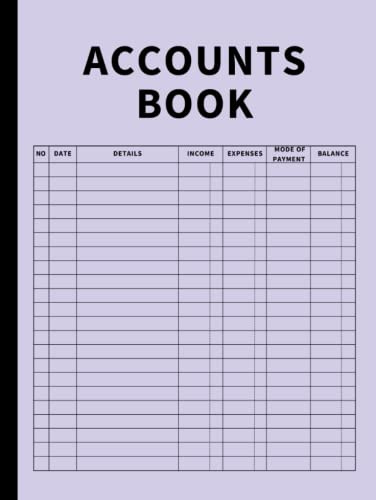 Accounts Book: Ledger for Daily, Monthly, and Yearly Tracking of Income and Expenses for Self Employed, Small Business, and Personal Finance (Clove Purple)