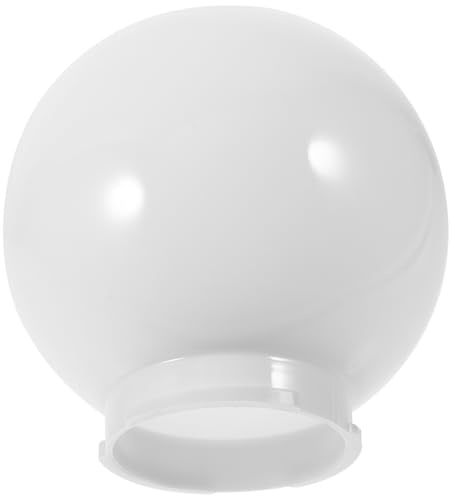 ABOOFAN 6 Inch Globe Lampshade Acrylic Spherical Post Light Cover Wall Lamp Shade for Indoor Outdoor Decorative Diffuse Lighting