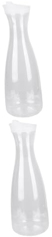 Garneck 2pcs Mixed Drink Kettle Acrylic Juice Jugs Lid Large Capacity Water Pitcher for Thanksgiving Parties