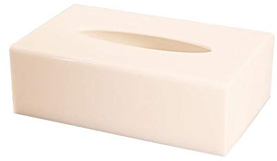 AQQWWER Taschentuchbox Halter Acryl-Gewebe-Kasten, Papierrollenhalter, Papierspender for Heim, Büro und KTV (Color : White)