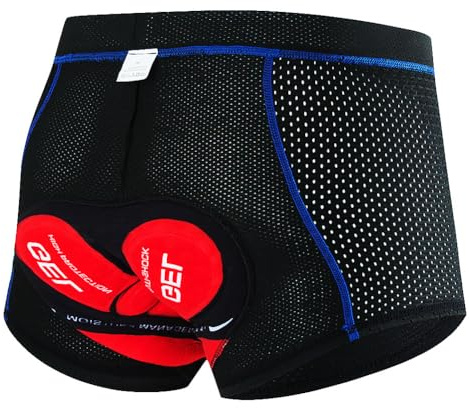 NuCamper Caleçon de Cyclisme pour Homme Cuissard de Cyclisme rembourré avec élastique 5D Gel Coussinet de siège résistant aux Chocs Séchage Rapide