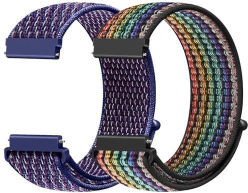 Runostrich Nylon Armband 18mm 19mm 20mm 22mm 24mm Sport Loop Schnellverschluss Uhrenarmband Aatmungsaktive Verstellbarer Ersatzarmband für Damen Herren