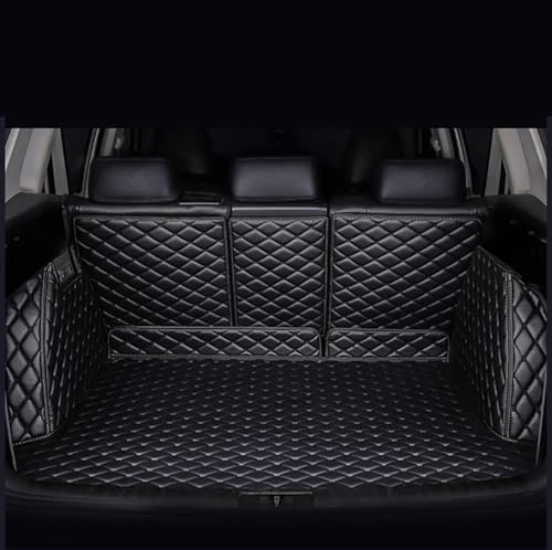 Kofferraummatte für VW T-ROC 2018-2024 (Lower Deck), Kofferraum voller Schutz/wasserdicht/Kratzfest/Schutzpolster-Innenzubehör,Black and Black