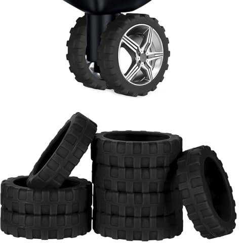 DHWEKU 8PCS Protezioni per Le Ruote dei Bagagli, Protezione Ruote Trolley, Ruote per Valigia Protegge Gel di Silice, Resistente all'Usura e Silenzioso