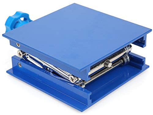 Schere, 100 X 100 Mm, Blau, Galvanisiertes Aluminium, Labor-Hebebühne, Ständer, Scherenheber