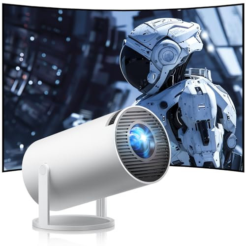 Seseno Beamer, Full HD 4K Unterstützung, Auto Trapezkorrektur, Mini Projektor mit Android OS 11 WiFi6 und Bluetooth, Heimkino/Outdoor Beamer Handy für Frie TV Stick/Laptop/iOS/Andorid/HDMI