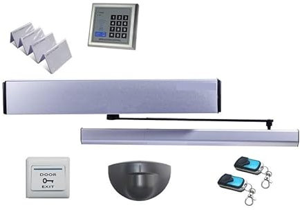 Kit Automazione Cancello Scorrevole, 100 kg di peso verso l'interno apriporta automatico a battente/chiudiporta operatore porta a battente (tastiera, serratura porta, sensore IR),per cancello(Kit 3