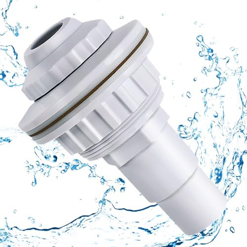 Boquilla de Entrada para Piscina Ajustable, Boquilla de Retorno para Piscina con Cabezal Giratorio, Boquilla de Entrada para Piscinas de Pared de Acero, para Conexión de Manguera de 32 mm/38 mm