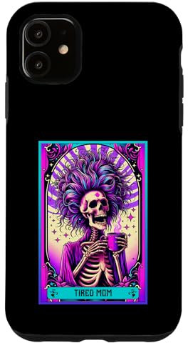 Carte de tarot amusante pour la fête des mères avec inscription « The Tired Mom » Coque pour iPhone 11