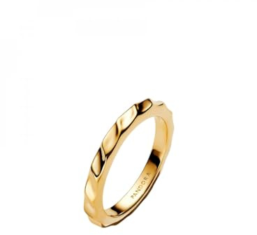 PANDORA Damen-Bandring Wellig Goldfarben 163885C00
