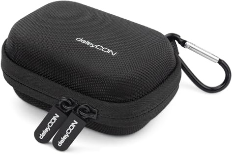 deleyCON Tasche Hardcase für GoPro Actionkamera & GoPro Zubehör Robust Strapazierfähig Staubschutz Aufprallschutz Spritzwasserschutz für GoPro Hero 13 Hero 12 Hero 11 Hero 10 Hero 9 Gr. S - Schwarz