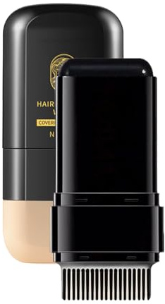 Black Hair Color Stick, Root Touch-Up Stick for Grey Hair Cover Up, Black Hairs Mascara, Portable Hair Colouring Cream Comb for All Hair