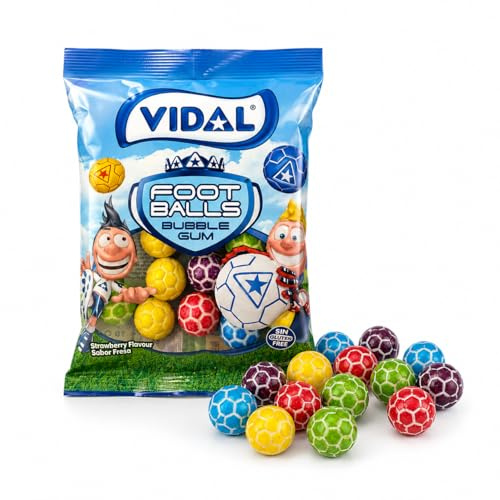 88,78 €/KG Fußballkaugummis 20 Stück in bunten Farben inkl. Minispiel Anleitung ideal für Kindergeburtstage, Fußballvereine, Give-Away oder Party Dekoration