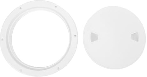 Cryfokt Plaque de Pont, 8 Pouces Blanc Round Round