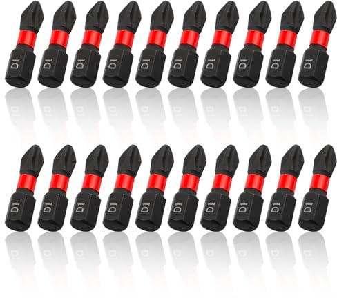 Mesee 20 Pieces Phillips Bit Set PH2 Anti Slip Phillips Screwdriver Bits 1 Inch/25mm Magnetic Cross Head Screwdriver Driil Bits 1/4 Hex Shank S2 Alloy Steel Impact Screw Drive Bits Repair Tool
