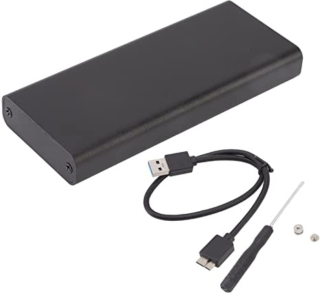 Caja adaptadora M.2 a USB3.0, Adaptador SSD M.2 Negro de 6Gbps para Disco Duro SSD Externo de 30x30mm y 50x30mm