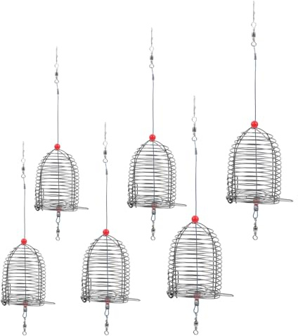TOYZFRIENDY Set 6 Pezzi Gabbie Porta Esche in Acciaio Inox per Pesca alla Carpa Cestini da Feeder Leggeri e Resistenti per Alimentazione Mirata all’Aperto Attrezzatura per Pescatori