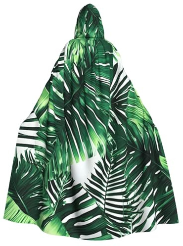 YIJIAYH Tropisk palm banan löv tryck vuxen huva kappa för halloween karneval cosplay jul fest tema evenemang