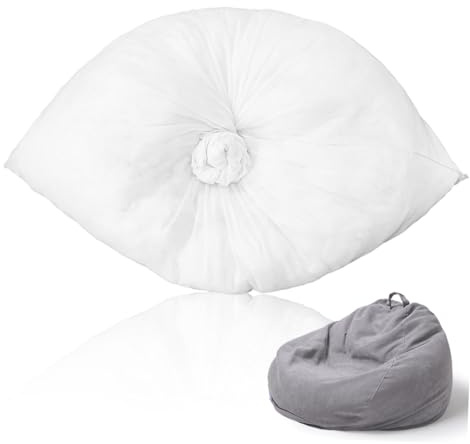 Tofficu Fodera a Rete Traspirante per Bean Bag Bianco, Leggera e Lavabile, per Uso in Casa e Ufficio