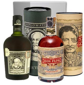 Vinaddict - Coffret Rhums Don Papa 7ans - Diplomatico. 2x70cl.