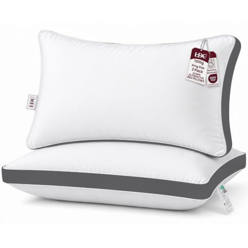 King Pillows 2 Pack Hotel Bed Pillows Down Alternative Gusseted 36x18