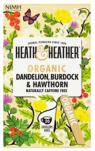 Heath & Heather Organic Dandelion, Burdock & Hawthorne Leaves 20 per Pack