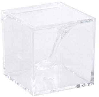 ROCKING GIFTS Zuccheriera da cucina con coperchio originale in acrilico e cucchiaio da 8 cm, facile da pulire e conservare.