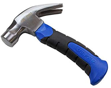 US PRO Tools 10oz Stubby Claw Hammer with Nail Starter 3441