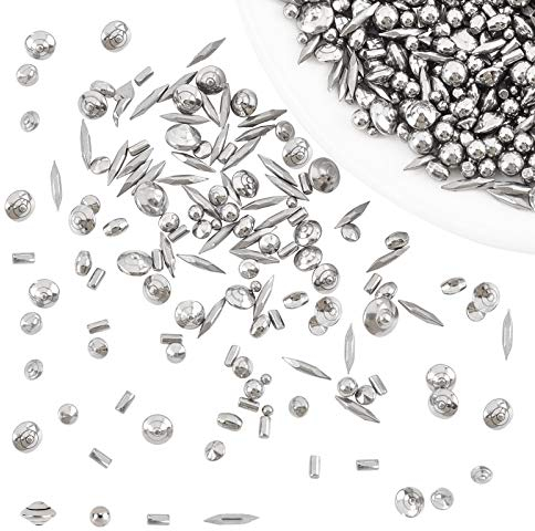 SUPERFINDINGS 1LB 304 Stainless Steel Polished Beads Tumbling Media Shot Jewelers Polishing Beads 4 Shape Tumbler Finishing for KT-1320 Model Polishing Machine,Rust Removal,Rough Jewelry Polishing