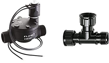 Claber 87322 Inter. E.Valvola 24V 1 M. 90815, Nero/Arancione/Grigio, 130X115X75 Cm & Raccordo Tre Vie 1 90808 [ ]