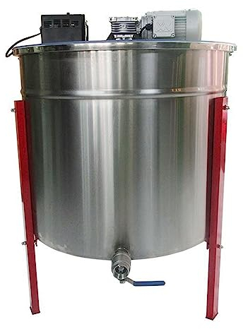 WRJAHCG Honigschleuder Elektrisch, 12 Rahmen 304Edelstahl Honey Extractor, mit Transparenter Abdeckung und Edelstahlhalterung, für Imker und Bienenzüchter Zubehör,12 Frame