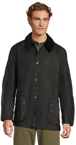 Barbour Uomo Giacca Cerata Ashby, Black, XXL