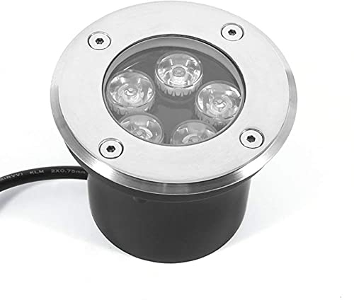 LGJEGD IP67 wasserdichte 30°-Außenbeleuchtung, Wegbeleuchtung, LED-Erdstrahler, 5 W, unterirdische Einbauleuchte (Color : White Light, Size : 12v)