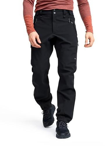 RevolutionRace Cyclone 3L Shell Pants für Herren, wasserdichte Hose mit Recco-Reflektoren zum Wandern, Black, L