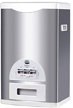Cereal Container, Stainless Steel Rice Dispenser, Food Storage Container for Beans and Rice or Cereals, Moisture-Proof Rice Storage Bin for Keep Food Fresh, Automatic Metering