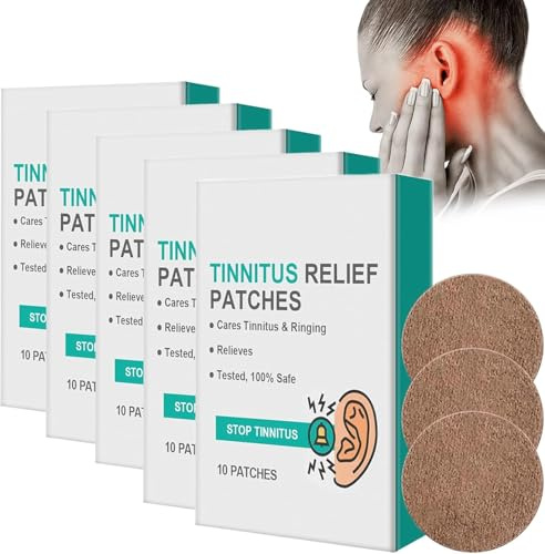 WJSXEQF Tinnitus-Linderung bei Ohrensausen-Pflaster. Sanfte Tinnitus-Linderung-Pflaster. Ohrensausen- und Ohrengeräusch-Pflaster. Lindert Ohrensausen und verbessert das Gehör.