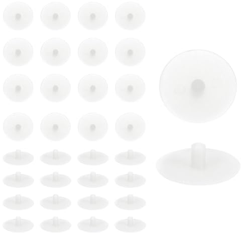 sourcing map 100Pcs Screw Cap Covers, 18 x 5.4mm Plastic Screw Decoration Cover for Phillips Cam Fitting Self-Tapping Screw, Decoration Tapping Fasteners, White