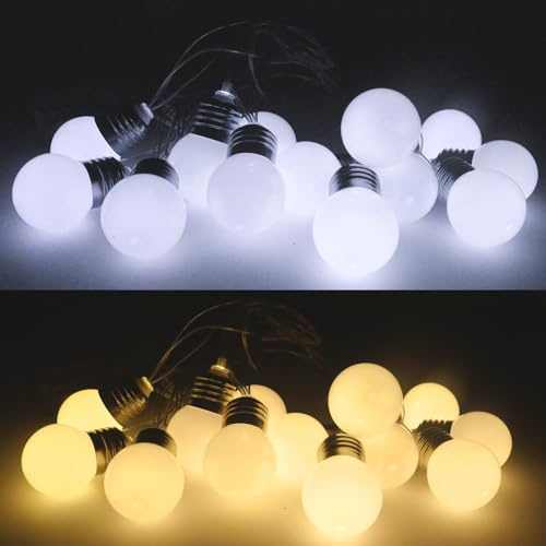 Pooqla Light Bulbs for 4FT Marquee Light up Letters Numbers,11 LED Warm White and Cool White Battery Operated String Lights for Indoor Outdoor Birthday Christmas Party Decor
