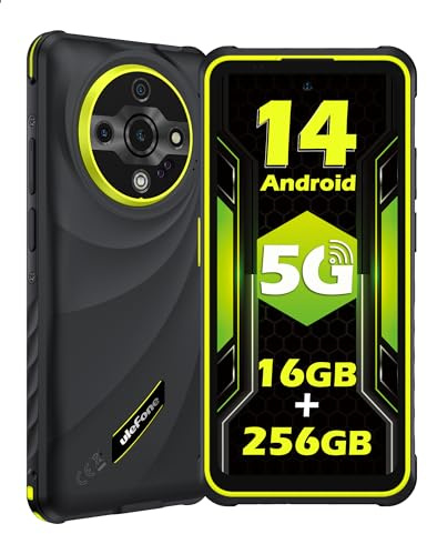 Ulefone Armor X31 Pro 5G Outdoor Mobile Phone 2025, Dimensity 6300 16GB + 256GB/SD-2TB 64MP + 25MP Night Vision 6.56 Zoll 800nits 120Hz with Glare Torch 6050mAh Smartphone 3-Slots/Face/NFC/GPS