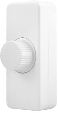 LED Dimmer Switch 1 Gang: Inline Dimmer Switch with Rotary Control Trailing Edge Dimmer Switches Rated 3-100W for Home and RV Use For Dimmable LED Lamps, and Halogen Bulbs（White Square）