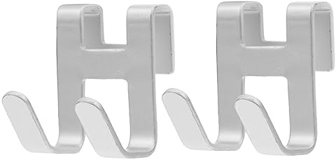 HOLIDYOYO 2pezzi Ganci Per Doppia Testa Supporti Per Porta Senza Chiodi Appendini Da Parete Per Bagno e Cucina Facile Installazione Per Casa e Ufficio