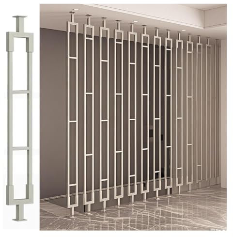 Escaliers Balustres Barreaux D'escalier En Métal, Charge 551 LBS, Noir Or Blanc, Rampes D'escalier Modernes, Antirouille, Colonne De Séparation De Pièce Personnalisable Pour Bureau, Installation Facil