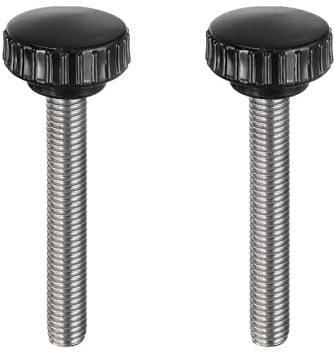 QUARKZMAN 2 Stück Rändelschraube mit Gewinde M10 x 70mm Rundkopfschraube Rundgriffschraube Klemmknöpfe 30mm Handknöpfe Edelstahl 304 Daumenschrauben Spannschraube für Industrie Maschine