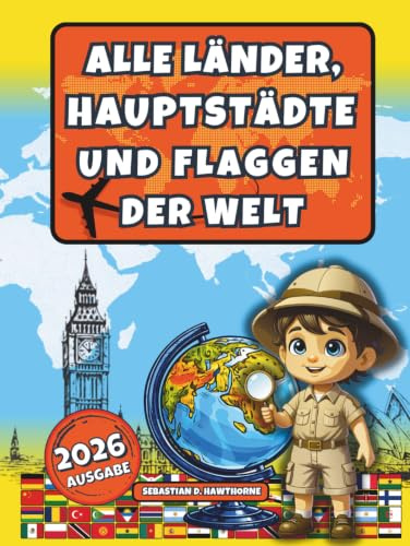 Alle Länder, Hauptstädte und Flaggen der Welt.: Der illustrierte Flaggen-Atlas für Kinder ab 8 Jahren & Erwachsene . Flaggenbuch, Länder der Welt Atlas, Geographie, Kultur & spannende Fakten