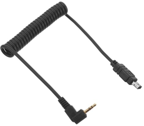 Kichvoe Coiled Shutter Release Cable for Dslr to Jack Camera Remote Trigger Cord Spiral Connecting Wire for Accurate Long Exposure and Macro Photography