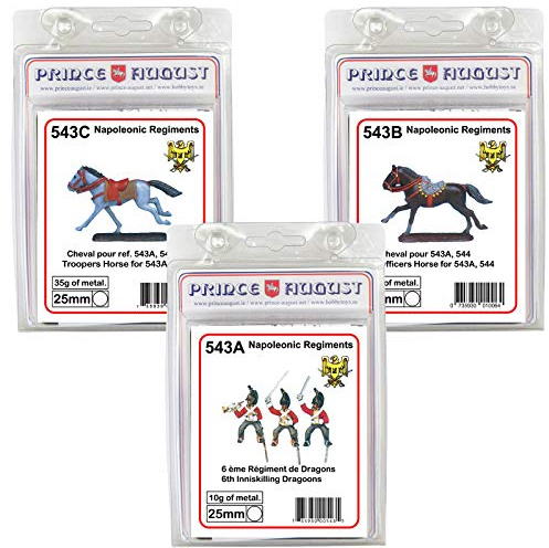 Prince August Hobby Casting Formen – British 6th Inniskilling Dragoons 3er Pack PA543