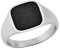 s.Oliver Ring Edelstahl Epoxy Herren Ringe, Schwarz, Kommt in Schmuck Geschenk Box