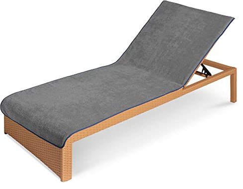 JEMIDI Sun Lounger Towel - Soft Terry Cloth Cover for Sunbed Beach Loungers Sunbathing - Beach and Holiday Accessory - 75cm x 200cm
