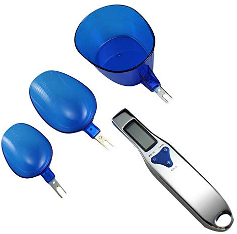 TopHomer Digital Spoon Scale Weighing Spoon 3Pcs Detachable Electronic Digital Kitchen Measuring Spoon with LCD Display for Kitchen Lab Portioning Tea Flour Spices Medicine（300g/0.1g）